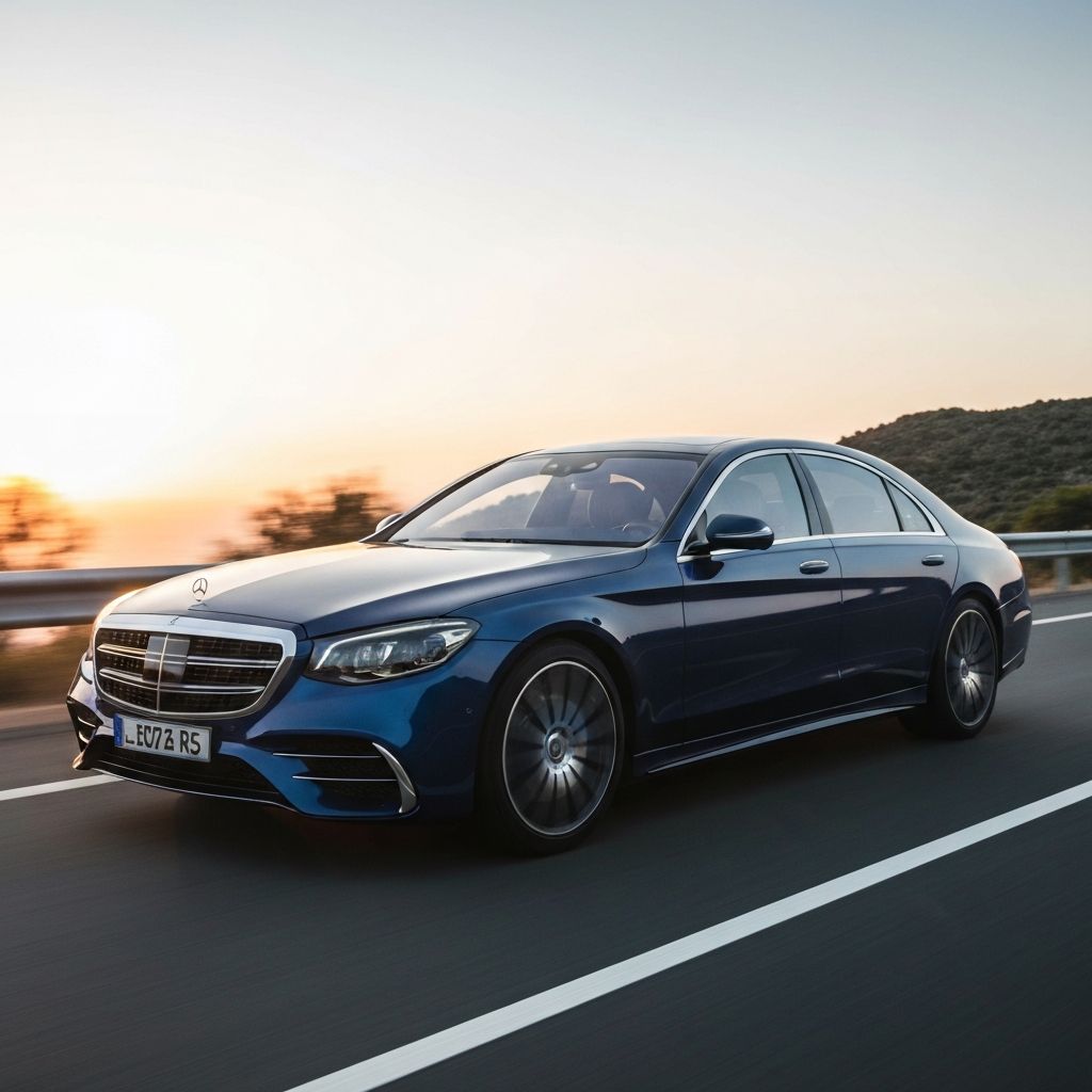 سيارة حديثة على الطريق